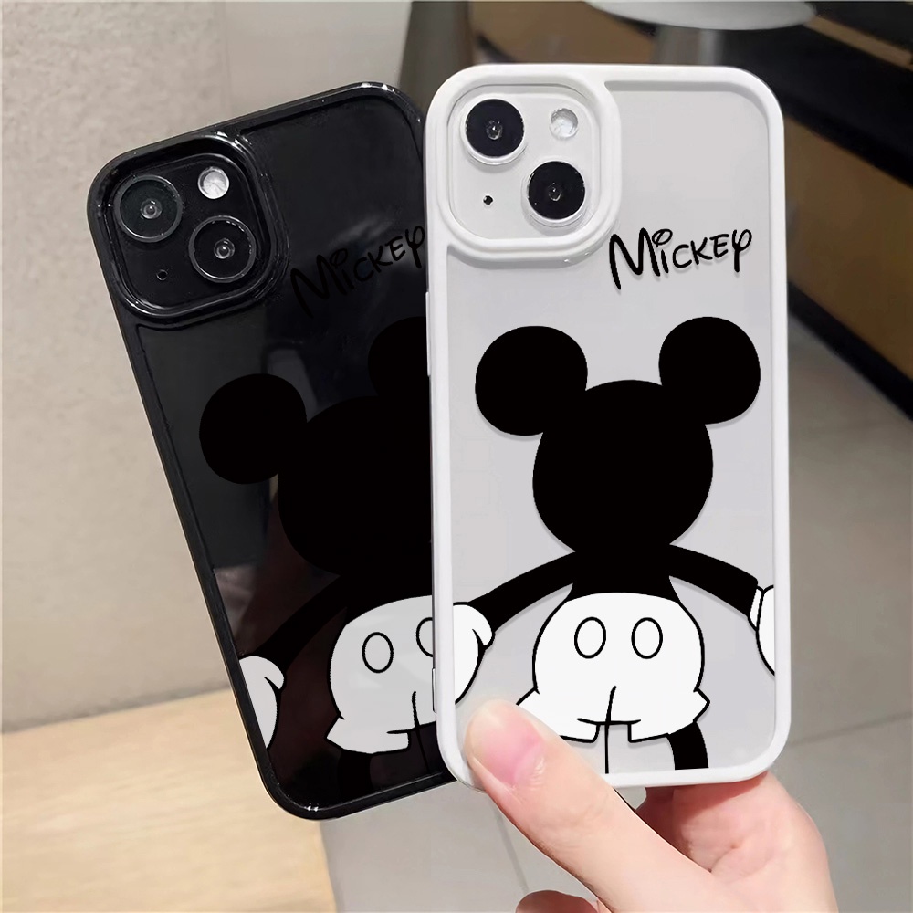 Ốp Điện Thoại Cứng Trong Suốt In Hình Mickey Cho iphone 14promax 11 13 12 7Plus 8 X XS Max