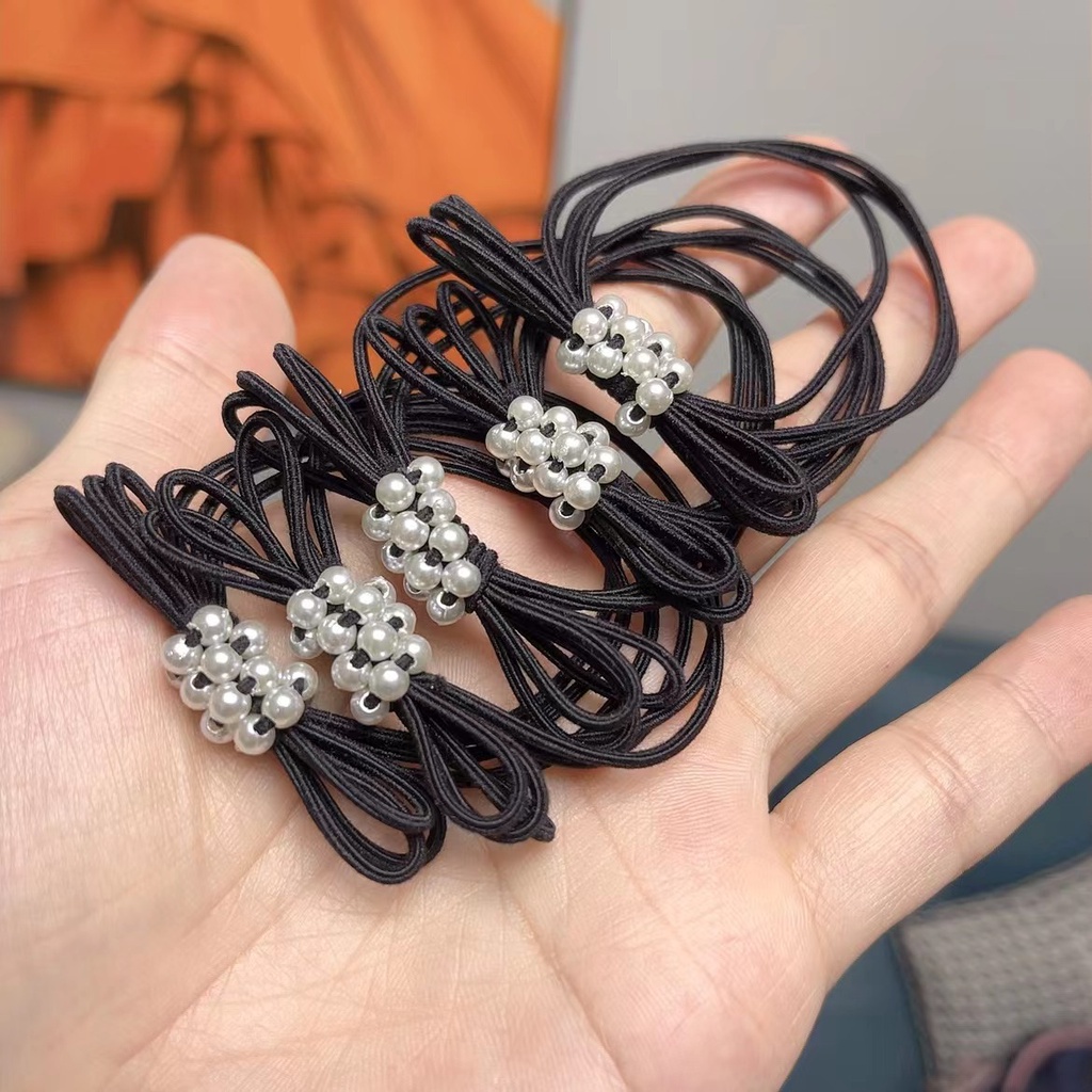 1 Kẹp Tóc Nơ Đính Ngọc Trai Thời Trang