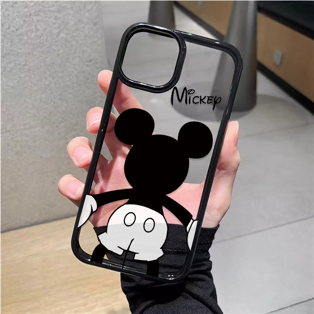 Ốp Điện Thoại Cứng Trong Suốt In Hình Mickey Cho iphone 14promax 11 13 12 7Plus 8 X XS Max