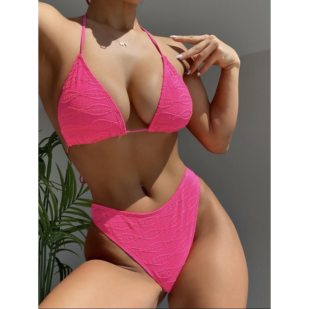 Bộ Bikini Ba Mảnh Màu Sắc Thời Trang Gợi Cảm Cho Nữ