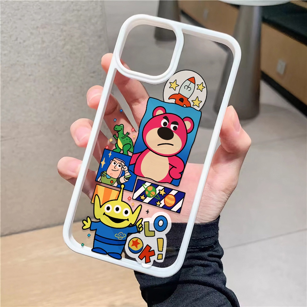 Ốp Điện Thoại Acrylic Cứng Trong Suốt In Hình Người Ngoài Hành Tinh Lotso Cho iphone 14promax 11 13 12 7Plus 8 X XS Max