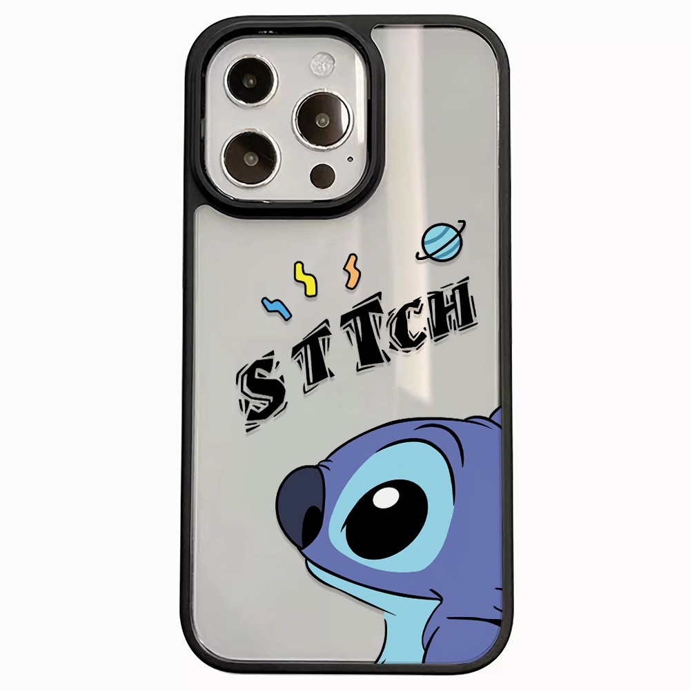 Ốp Điện Thoại Nhựa Acrylic Cứng Trong Suốt In Hình Stitch Thời Trang Cho iphone 14promax 11 13 12 7Plus 8 X XS Max