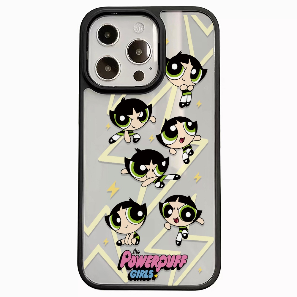 Ốp Điện Thoại Acrylic Cứng Trong Suốt In Hình Powerpuff Girls Cho iphone 14promax 11 13 12 7Plus 8 X XS Max