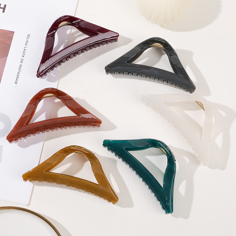 Kẹp Tóc Hình Tam Giác Cỡ Lớn Đơn Giản Thời Trang Hàn Quốc Cho Nữ