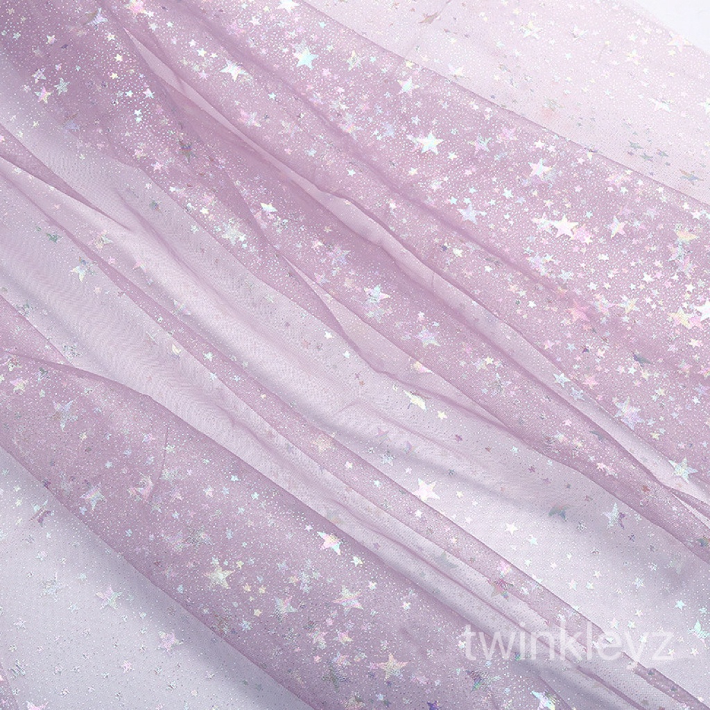 Vải Lưới Hình Ngôi Sao Lấp Lánh Làm Đồ Thủ Công