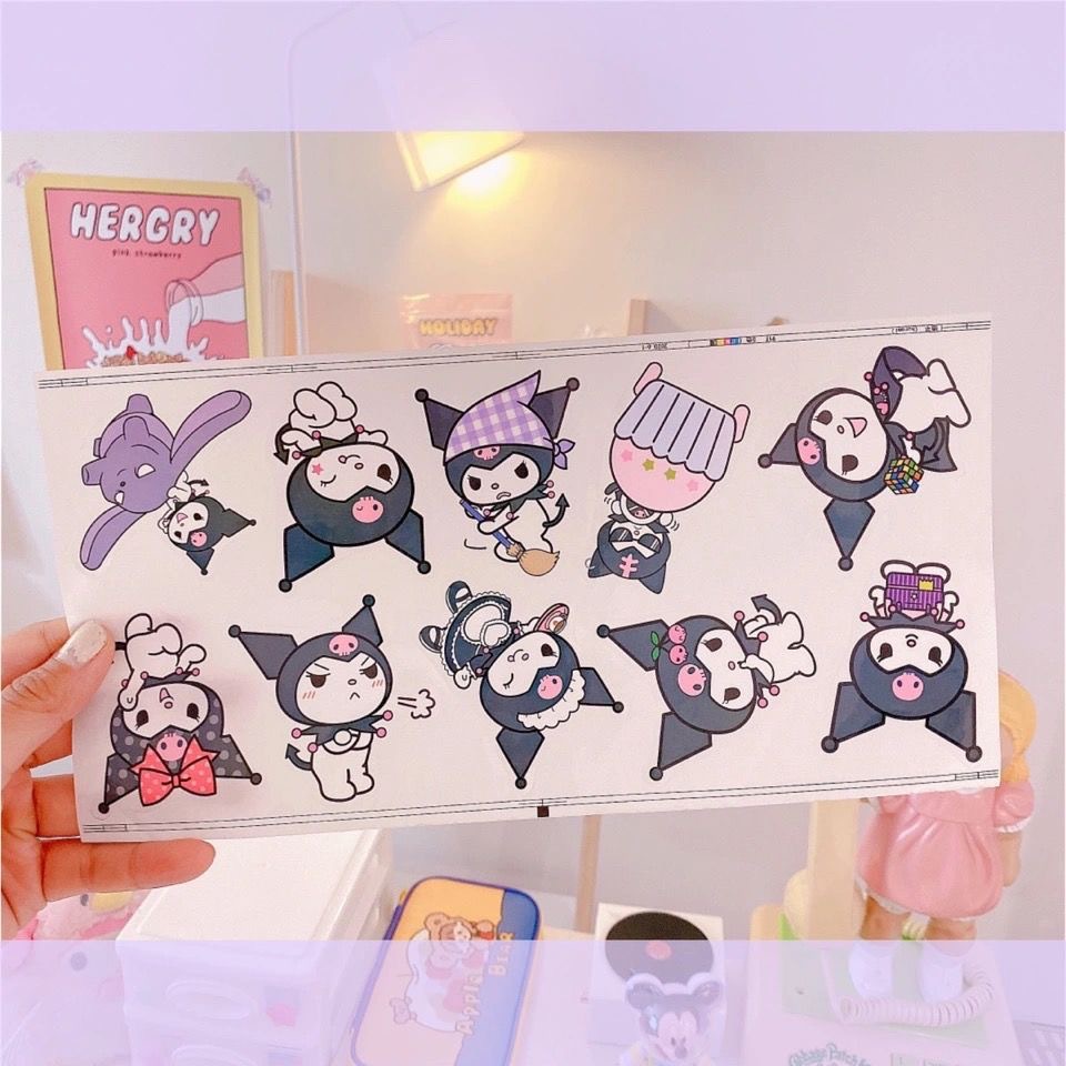Sticker Cute Nhãn Dán Hoạt Hình Bằng Nhựa PP Yugui DIY hình dán hình dán sticker