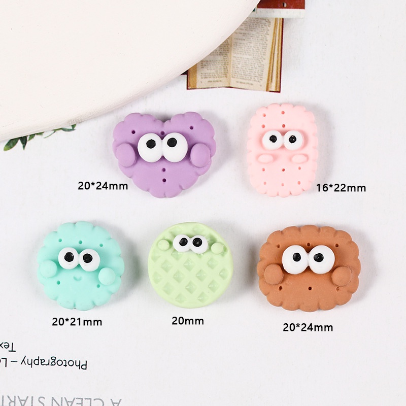 Miếng Dán Trang Trí Điện Thoại Hình Bánh Quy / Ly Kem / Đồ Ăn Độc Đáo Dễ Thương diy