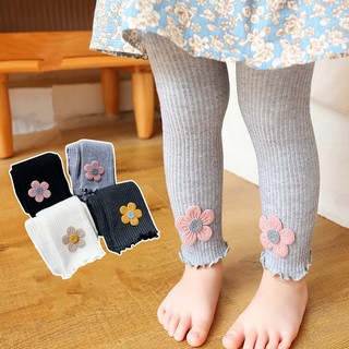 Quần Legging Giữ Ấm Họa Tiết Hoa Hướng Dương Cho Bé Gái 0-4 Tuổi