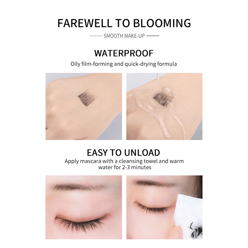 Mascara Sợi Tơ 4D Màu Đen Kéo Dài Mi Lâu Trôi Không Thấm Nước