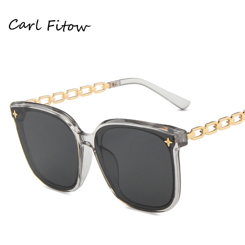 Kính Mát Gọng Lớn Phối Dây Xích Phong Cách Hàn Quốc Thời Trang Cao Cấp