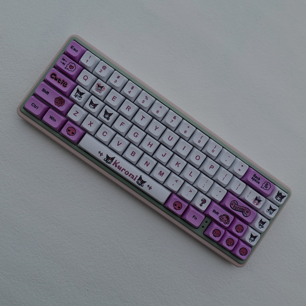Kuromi Keycaps XDA Profile nữ tính Anime PBT Dye Sub Bàn phím cơ học Keycap