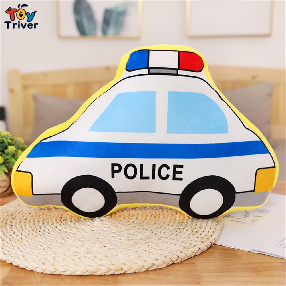 Gối Bông Hình Xe Cảnh Sát / Xe Cứu Hỏa / Xe Cứu Hỏa Dễ Thương Trang Trí Phòng Bé Trai