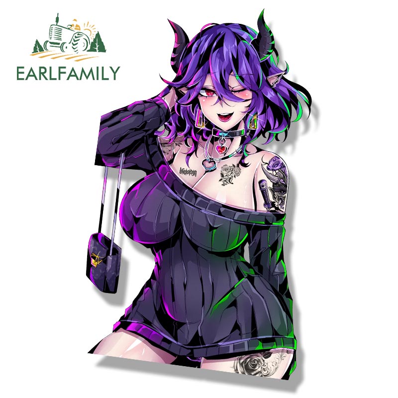 Miếng Dán Trang Trí Xe Hơi Họa Tiết Hoạt Hình Graffiti Vermeil Fanart Màu Vàng Waifu