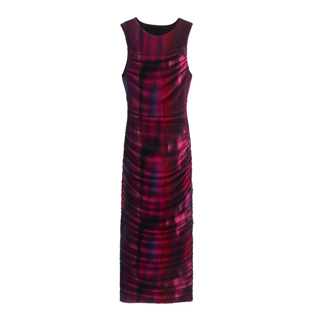 Đầm Sát Nách Cổ Tròn Nhuộm Màu Phong Cách Âu Mỹ Zara 23 Cho Nữ