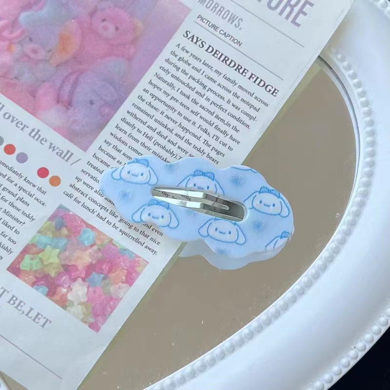 Kẹp Tóc Sanrio Pochacco Kuromi HelloKitty Pompom Purin Ngọt Ngào Cá Tính Thời Trang Cho Nữ