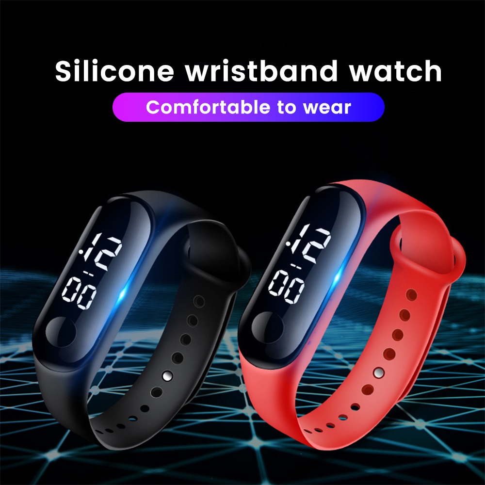 Đồng Hồ Thông Minh Màn Hình LED Nhiều Màu Chống Thấm Nước Cho Bé