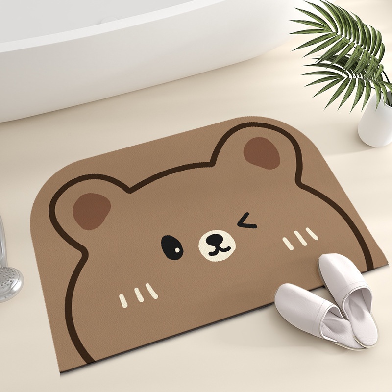 Thảm lau chân, chất thảm nỉ lỳ, size 50*80CM, thấm hút tốt, họa tiết hình thú cưng đáng yêu.