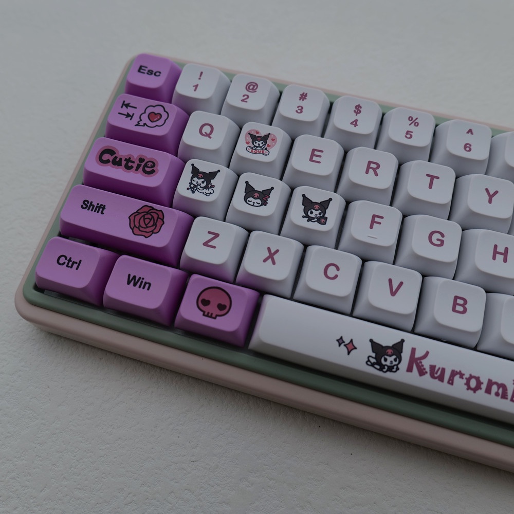 Kuromi Keycaps XDA Profile nữ tính Anime PBT Dye Sub Bàn phím cơ học Keycap