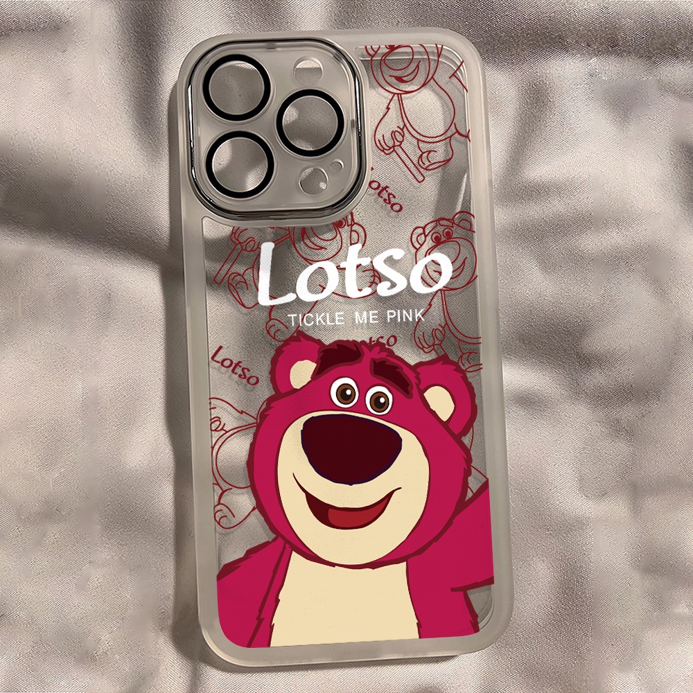 Miếng Dán Bảo Vệ Camera In Hình Gấu Hoạt Hình Bằng Kim Loại Cho iphone 14promax 11 13 12 7Plus X XS Max 7 8