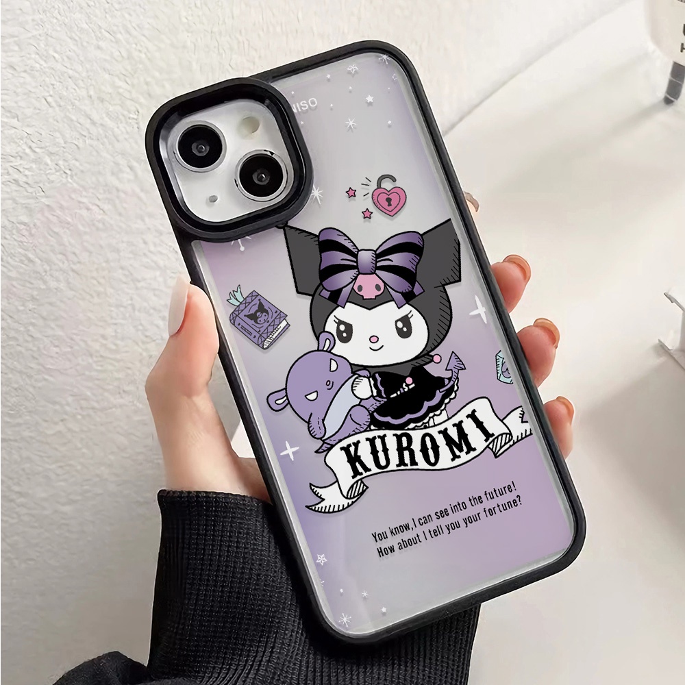 Ốp Điện Thoại Nhựa Acrylic Cứng Trong Suốt In Hình Kuromi Thời Trang Cho iphone 14promax 11 13 12 7Plus 8 X XS Max