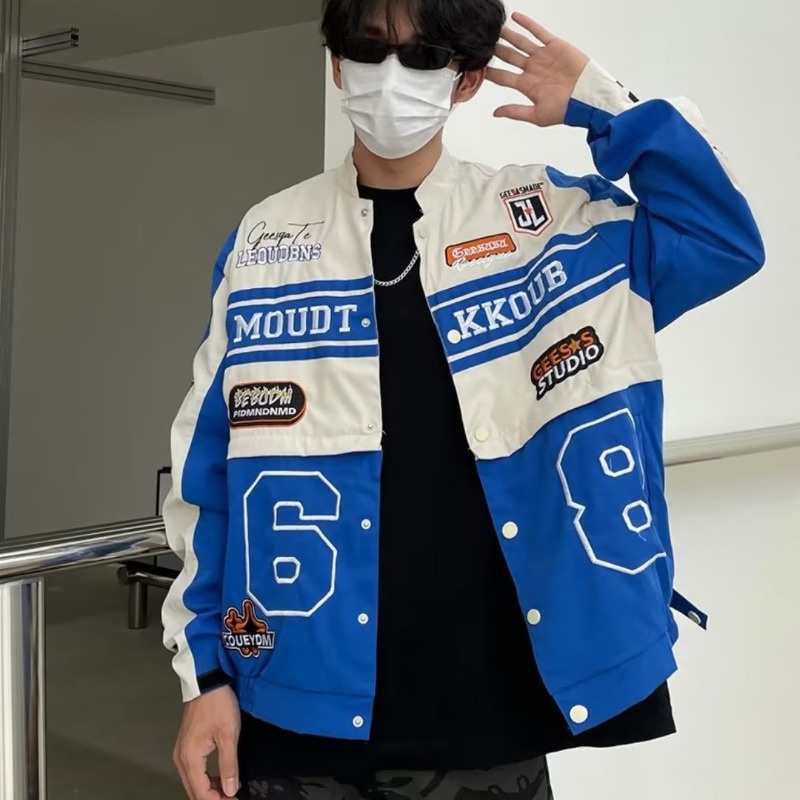 Áo Khoác Bóng Chày Dáng Rộng Phong Cách Retro Hồng Kông Cá Tính Cho Nữ