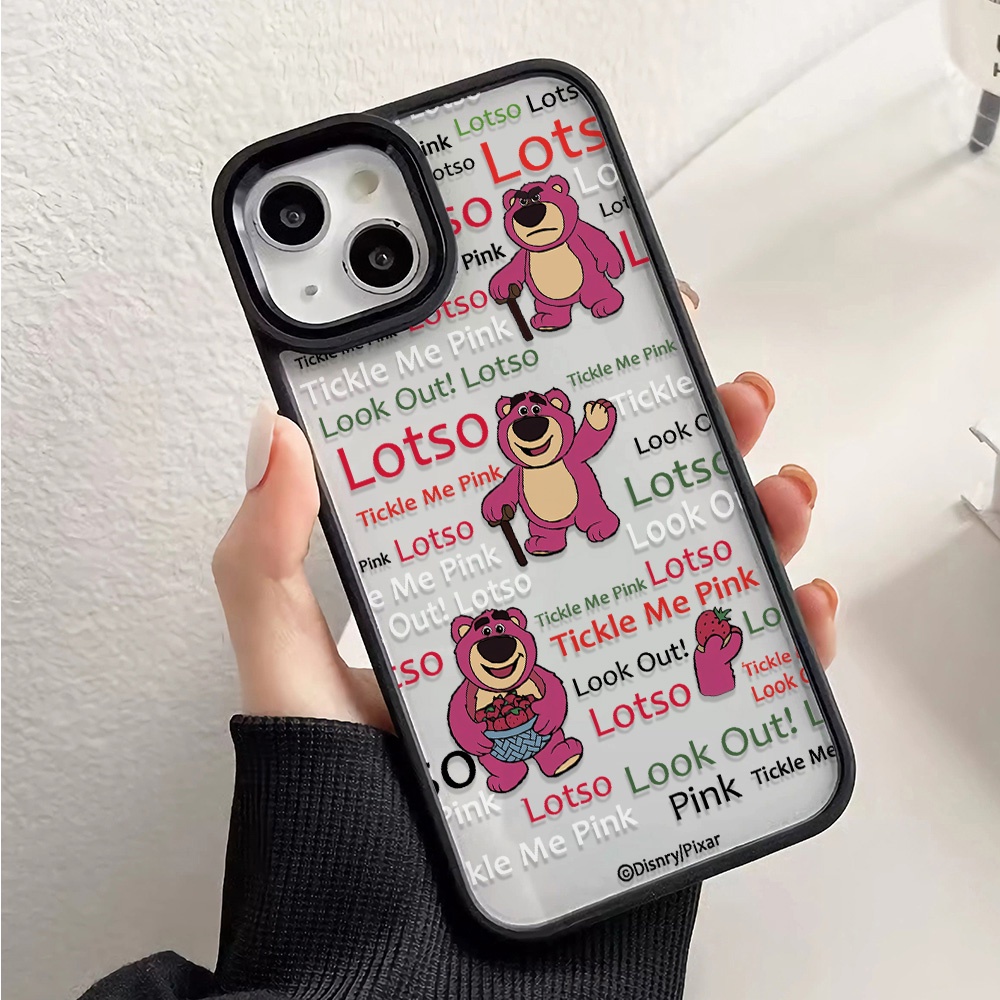 Ốp Điện Thoại Nhựa Acrylic Cứng Trong Suốt In Hình Lotso Đáng Yêu Cho iphone 14promax 11 13 12 7Plus 8 X XS Max