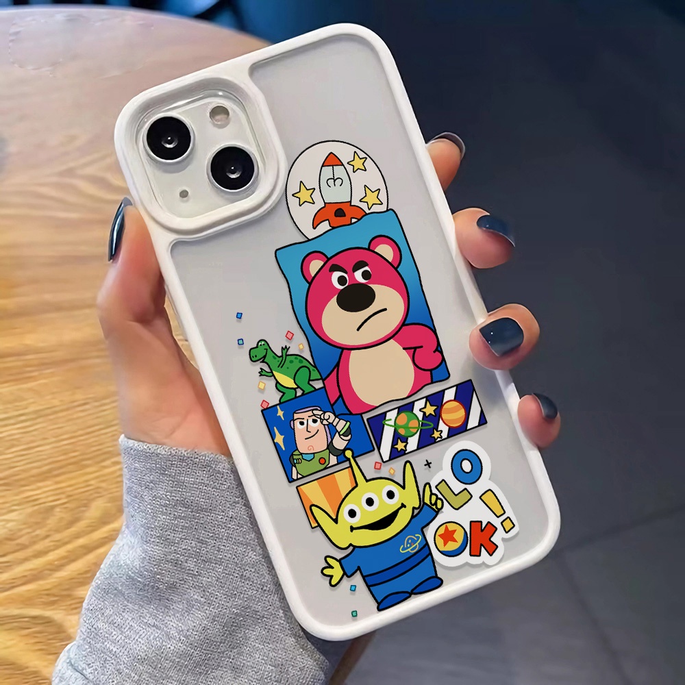 Ốp Điện Thoại Acrylic Cứng Trong Suốt In Hình Người Ngoài Hành Tinh Lotso Cho iphone 14promax 11 13 12 7Plus 8 X XS Max