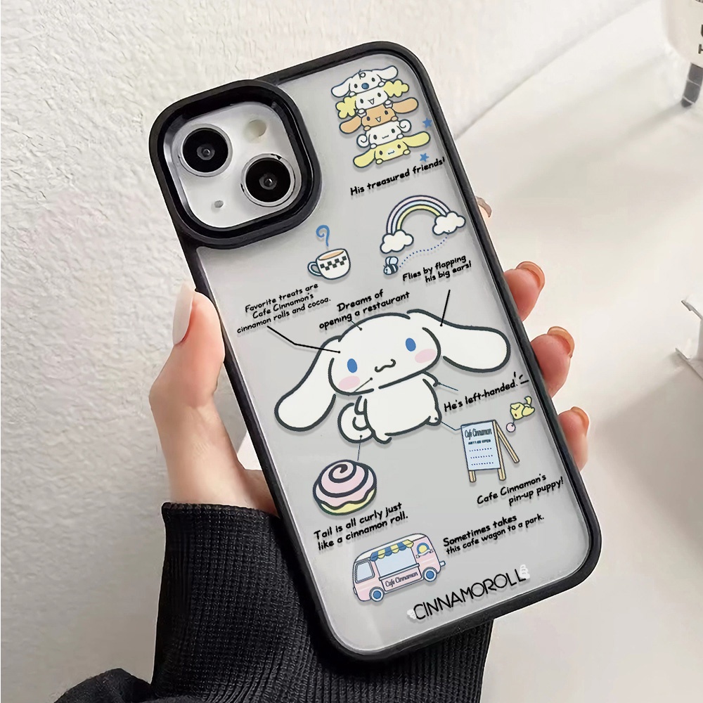 Ốp Điện Thoại Cứng Trong Suốt In Hình Cinnamoroll Hoạt Hình Cho iphone 14promax 11 13 12 7Plus 8 X XS Max