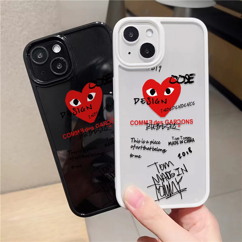 Ốp Điện Thoại Nhựa Acrylic Cứng Trong Suốt In Hình Trái Tim Cho iphone 14promax 11 13 12 7Plus 8 X XS Max