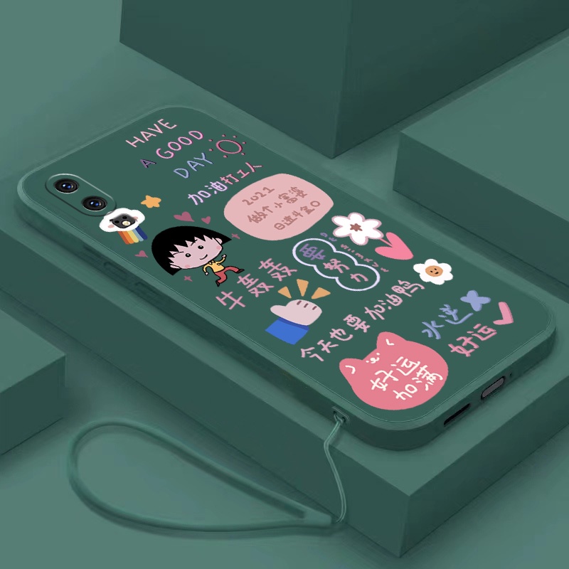 Ốp Điện Thoại Tpu In Hình Maruko + Dây Đeo Cho Huawei P20 Huawei P20 PRO Huawei P20 Lite 4G Huawei P30 Huawei P30 PRO Huawei P30 Lite