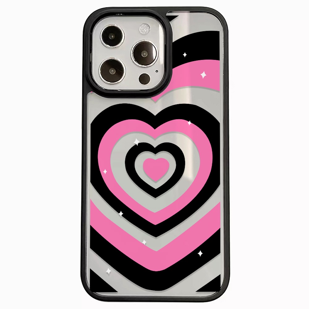 Ốp Điện Thoại Nhựa Acrylic Cứng Trong Suốt In Hình Trái Tim Đáng Yêu Cho iphone 14promax 11 13 12 7Plus 8 X XS Max