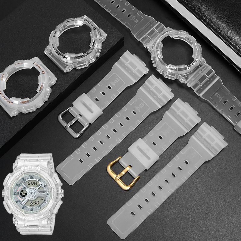 Dây Đeo Silicon Trong Suốt Cho Đồng Hồ Casio Baby-G 5338 Ba110 100 120 Ốp