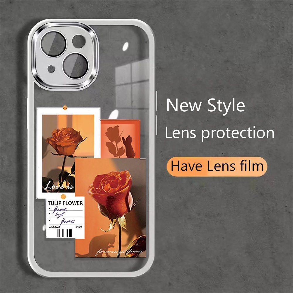 Miếng Dán Bảo Vệ lens Camera Họa Tiết Hoa Hồng Bằng Kim Loại Cho iphone 14promax 11 13 12 7Plus X XS Max 7 8 Ốp