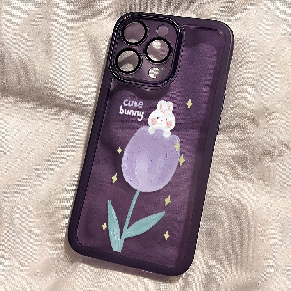 Miếng Dán Bảo Vệ Camera Bằng Kim Loại Hình Hoa tulip Dễ Thương Cho iphone 14promax 11 13 12 7Plus X XS Max 7 8