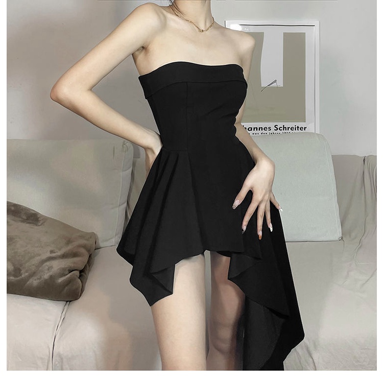 🔥 Váy dạ hội màu đen váy 🔥 ngắn mới đuôi cá đen thời trang phụ nữ mùa hèváy đi biển