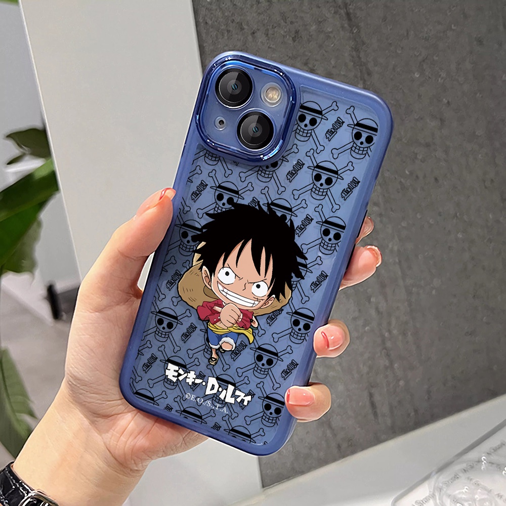 Ốp Điện Thoại Kim Loại In Hình Monkey D Luffy Thời Trang Cho iphone 14promax 11 13 12 7Plus X XS Max