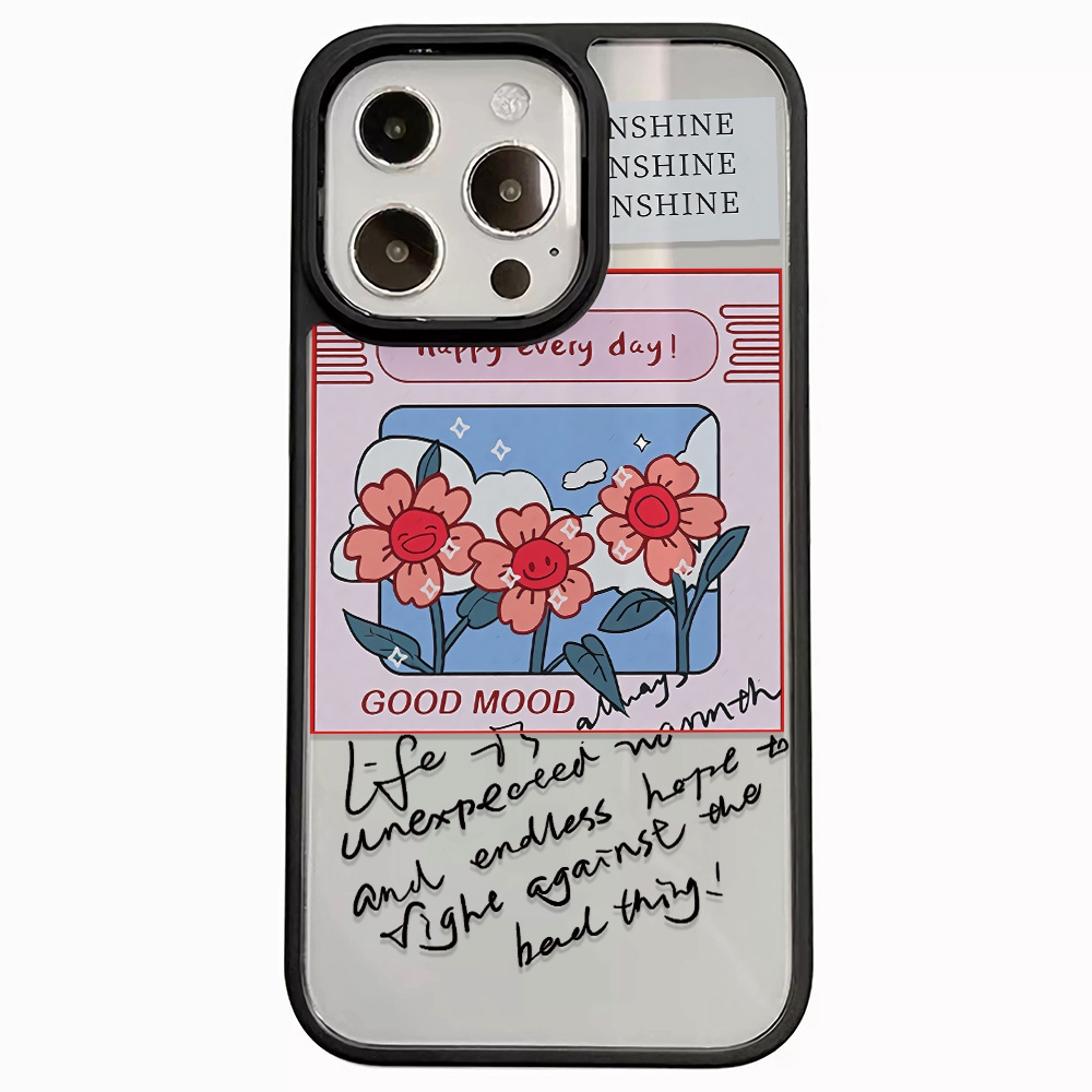 Ốp Điện Thoại Nhựa Acrylic Cứng Trong Suốt Hình Hoa Đỏ Cho iphone 14promax 11 13 12 7Plus 8 X XS Max