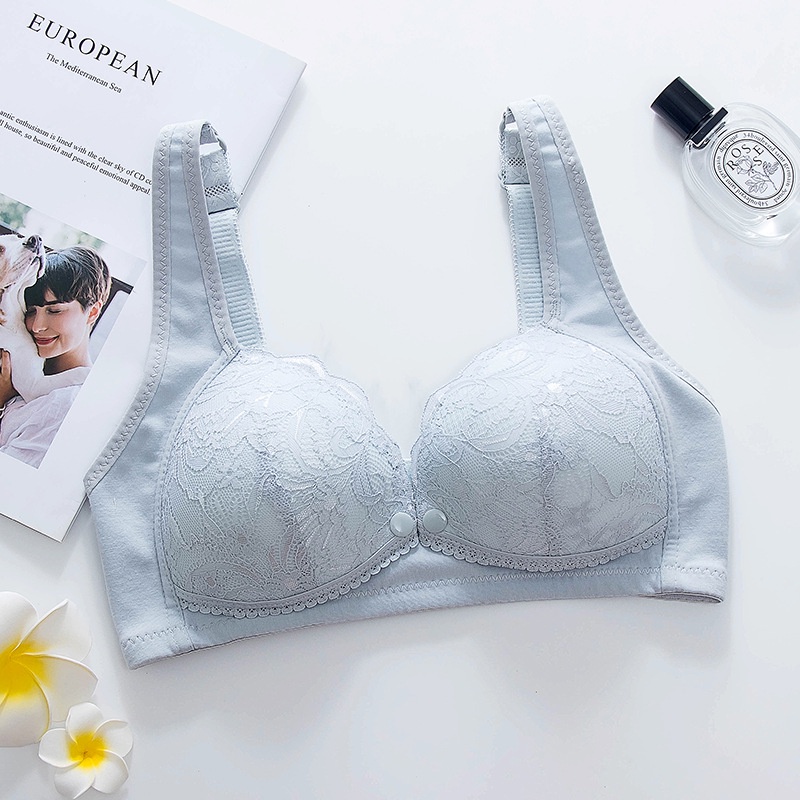 Áo Ngực cotton Phối Ren Thân Thiện Với Làn Da Dành Cho Mẹ Bầu