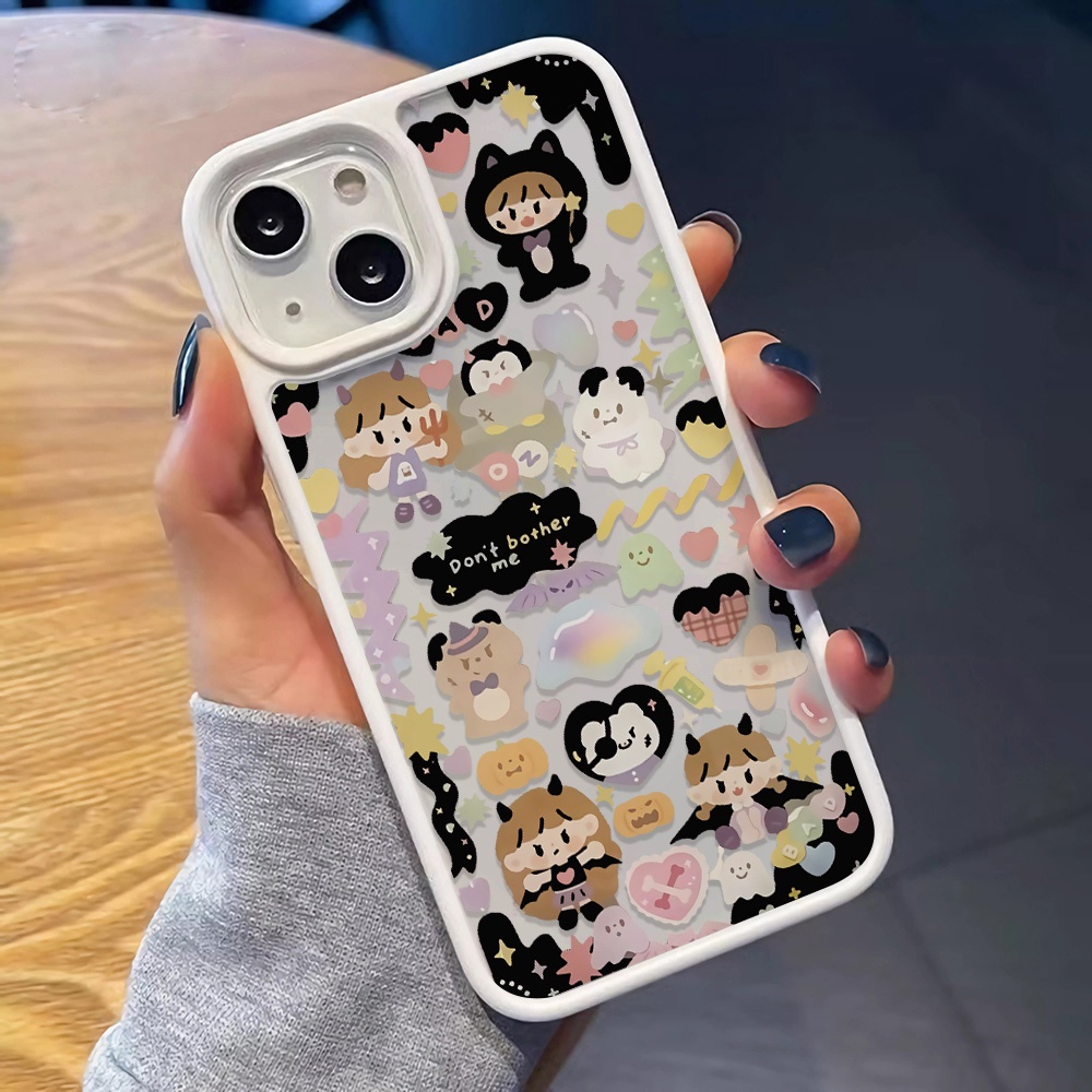 Ốp Điện Thoại Nhựa Acrylic Cứng Trong Suốt In Hình Hoạt Hình Thời Trang Cho iphone 14promax 11 13 12 7Plus 8 X XS Max