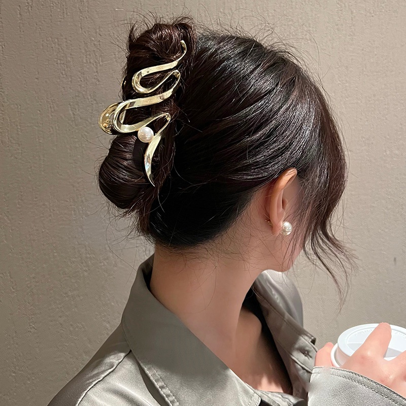 Kẹp Tóc Ngọc Trai Kim Loại Thời Trang Chất Lượng Cao