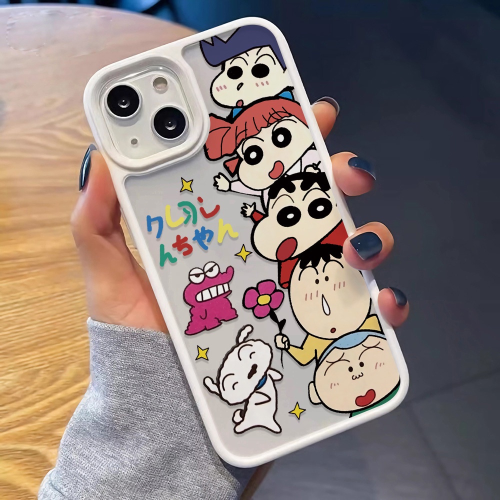 Ốp Điện Thoại Nhựa Acrylic Cứng Trong Suốt Hình Cậu Bé Bút Chì Cho iphone 14promax 11 13 12 7Plus 8 X XS Max