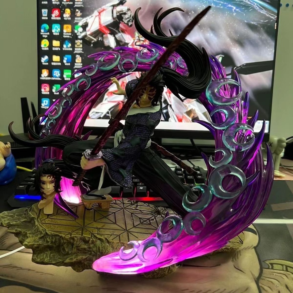 Mô Hình Nhân Vật Anime Demon Slayer Tsugikuni Yoriichi Kokushibo Có Đèn LED Phát Sáng