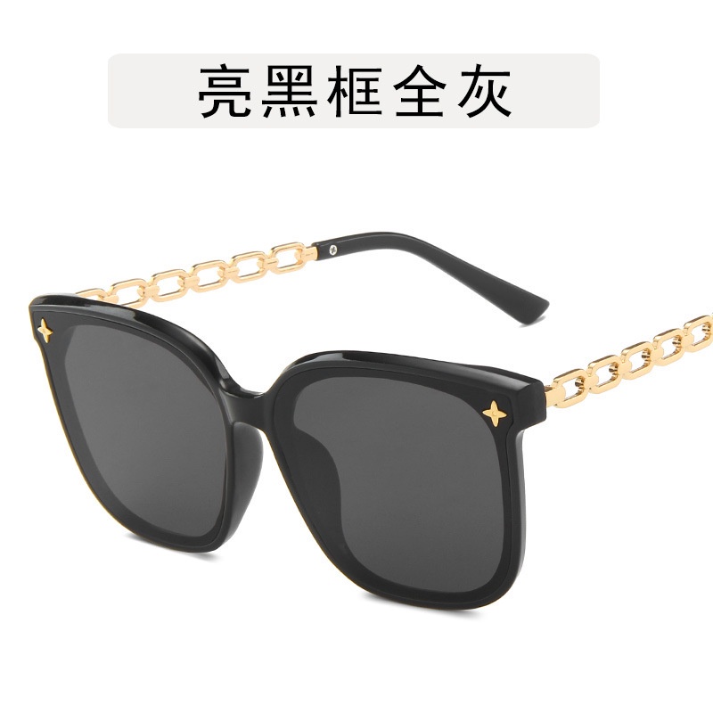 Kính Mát Gọng Lớn Phối Dây Xích Phong Cách Hàn Quốc Thời Trang Cao Cấp