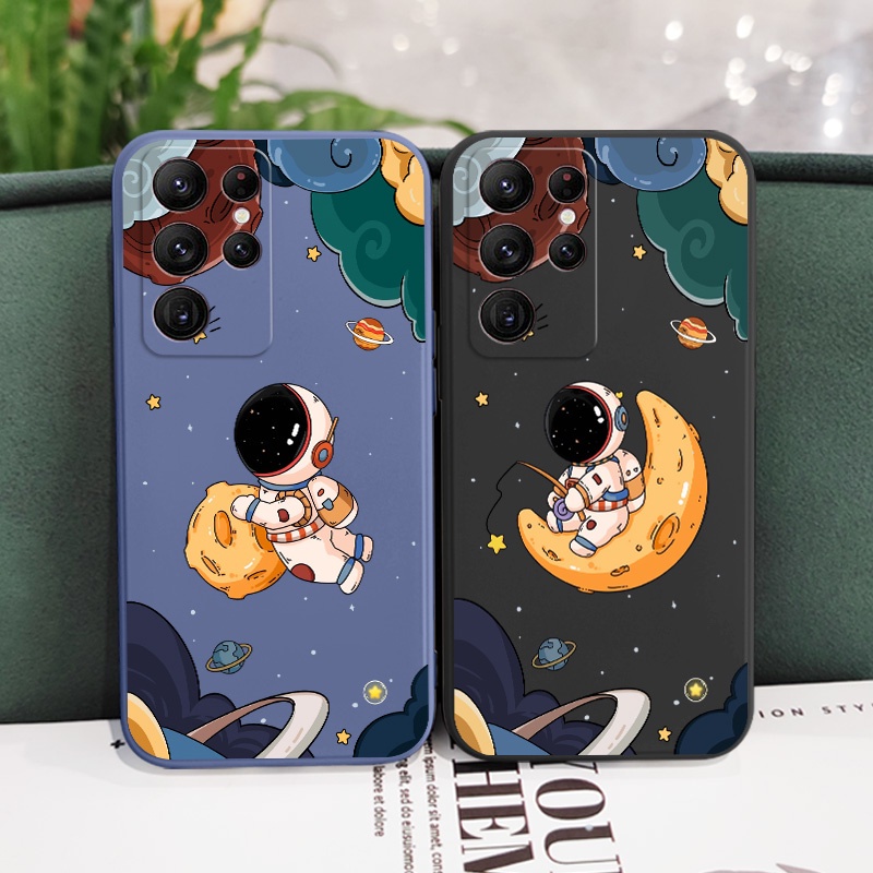 Ôp Điện Thoại Hình Phi Hành Gia Sáng Tạo Cho samsung galaxy s23 s22 fe ultra plus Ốp