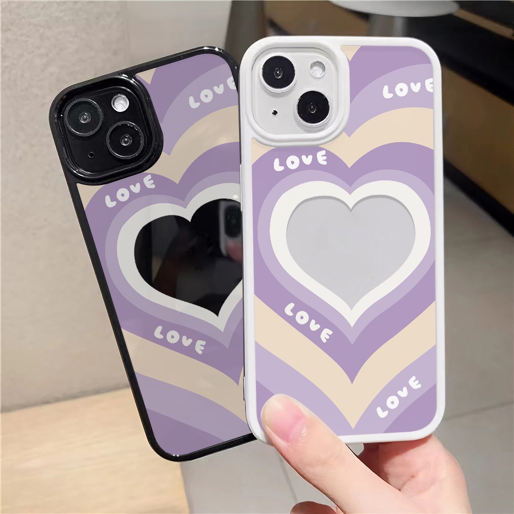 Ốp Điện Thoại Nhựa Acrylic Cứng Trong Suốt In Hình Trái Tim Đáng Yêu Cho iphone 14promax 11 13 12 7Plus 8 X XS Max