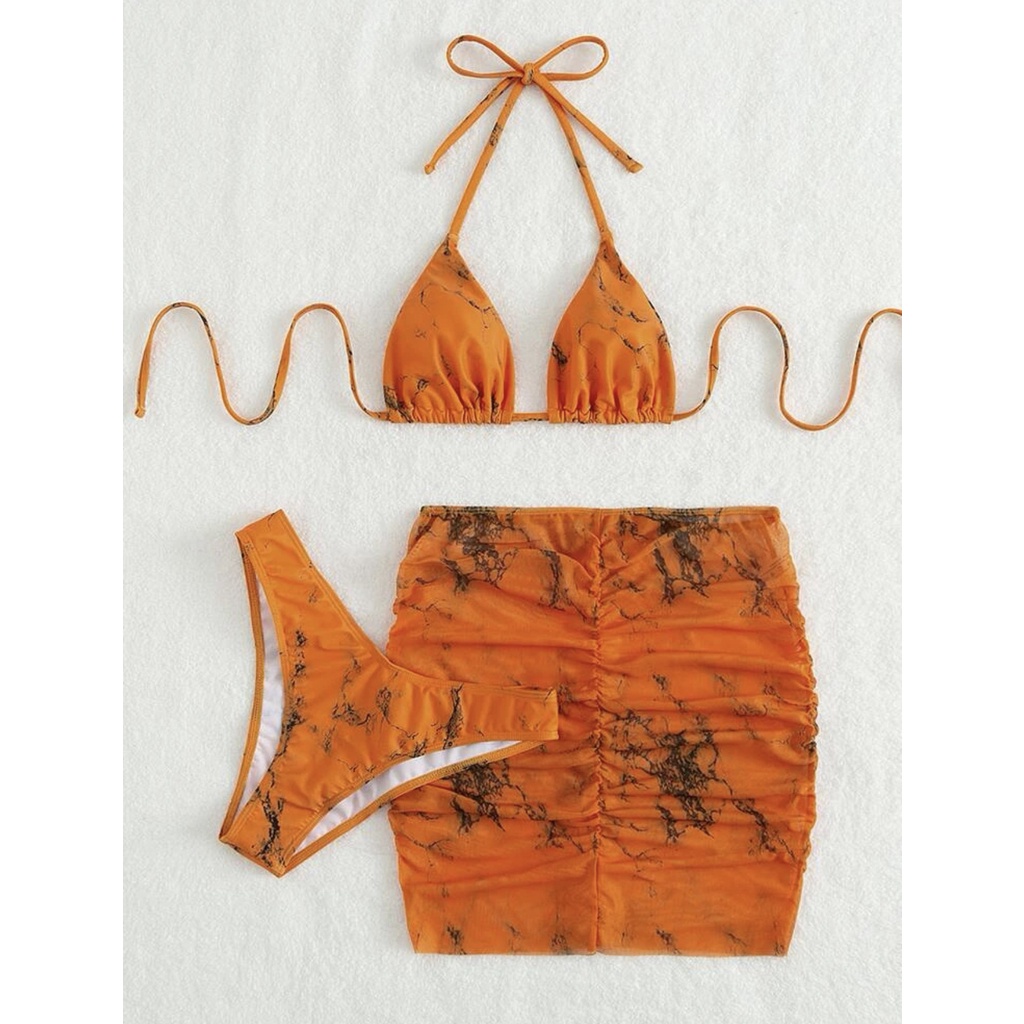 Bikini Ba MảNh In HọA TiếT Đá Hoa