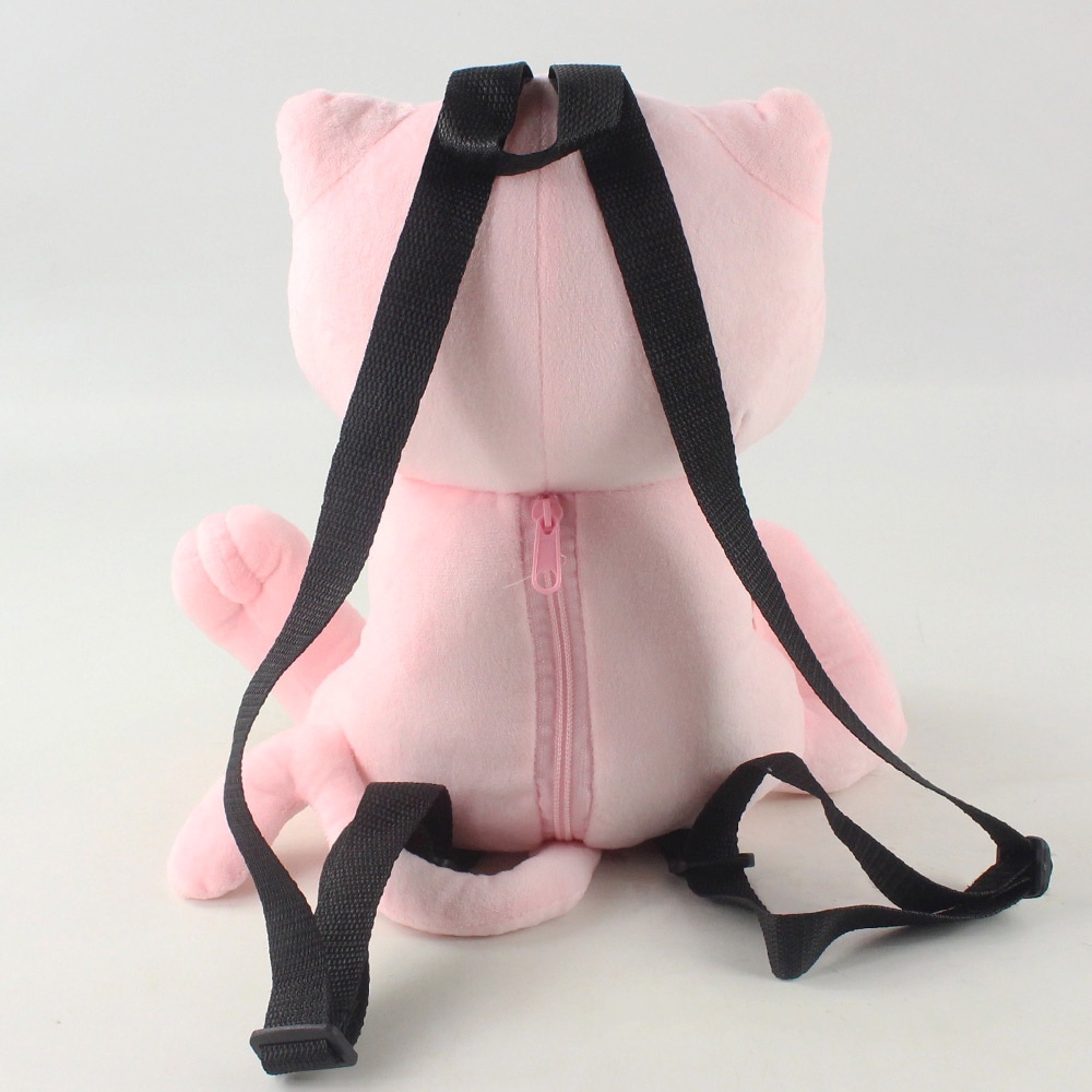 30cm Takara Tomy Anime Pokemon Mew Mewtwo Mewtu Plush Doll Backpack Model For Child Student School Bag Children High Capacity School Bag Toys