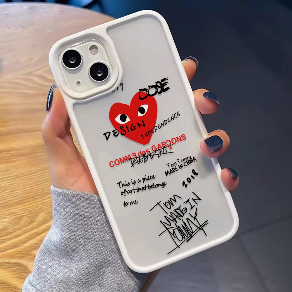 Ốp Điện Thoại Nhựa Acrylic Cứng Trong Suốt In Hình Trái Tim Cho iphone 14promax 11 13 12 7Plus 8 X XS Max