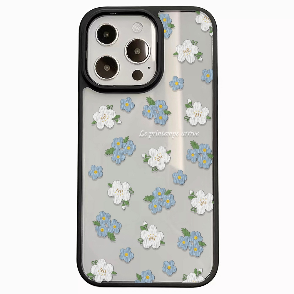 Ốp Điện Thoại Nhựa Acrylic Cứng Trong Suốt In Hình Hoa Đáng Yêu Cho iphone 14promax 11 13 12 7Plus 8 X XS Max