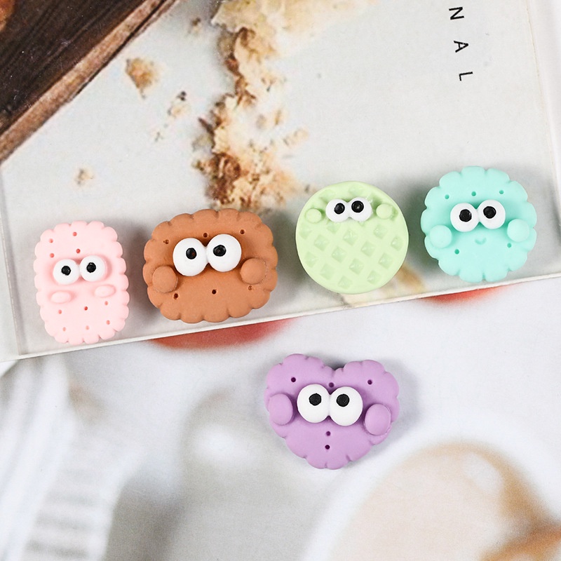 Miếng Dán Trang Trí Điện Thoại Hình Bánh Quy / Ly Kem / Đồ Ăn Độc Đáo Dễ Thương diy